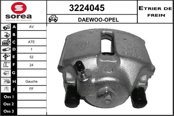 Sera 3224045 - Тормозной суппорт autospares.lv