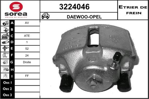 Sera 3224046 - Тормозной суппорт autospares.lv