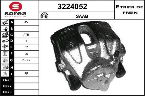 Sera 3224052 - Тормозной суппорт autospares.lv