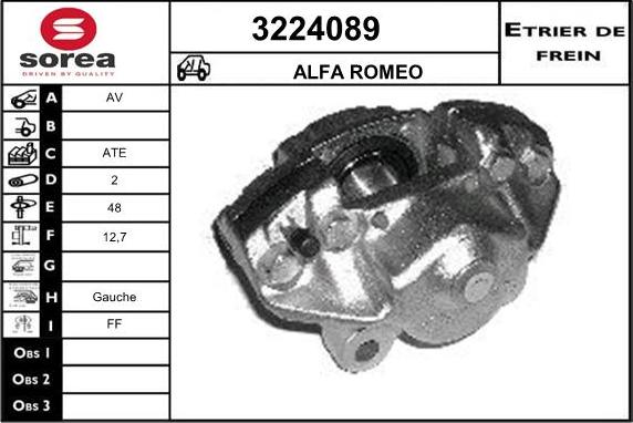 Sera 3224089 - Тормозной суппорт autospares.lv