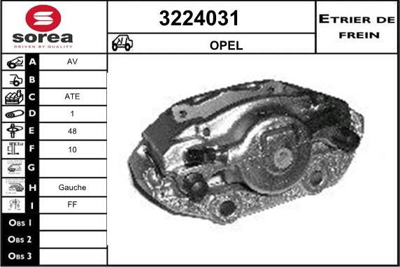 Sera 3224031 - Тормозной суппорт autospares.lv