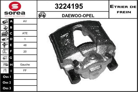 Sera 3224195 - Тормозной суппорт autospares.lv