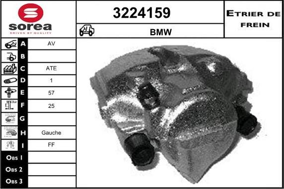 Sera 3224159 - Тормозной суппорт autospares.lv