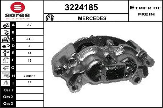 Sera 3224185 - Тормозной суппорт autospares.lv