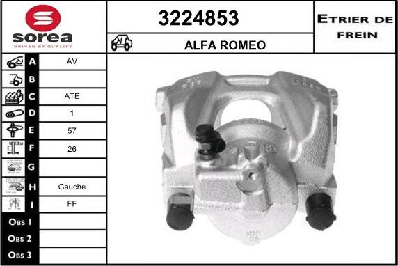 Sera 3224853 - Тормозной суппорт autospares.lv