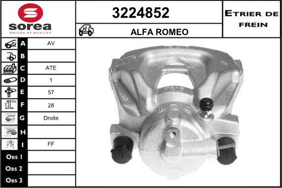 Sera 3224852 - Тормозной суппорт autospares.lv