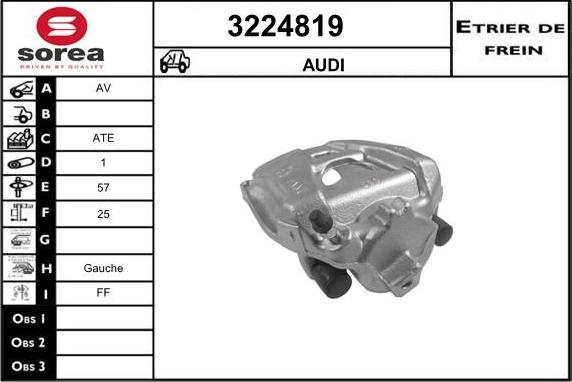 Sera 3224819 - Тормозной суппорт autospares.lv