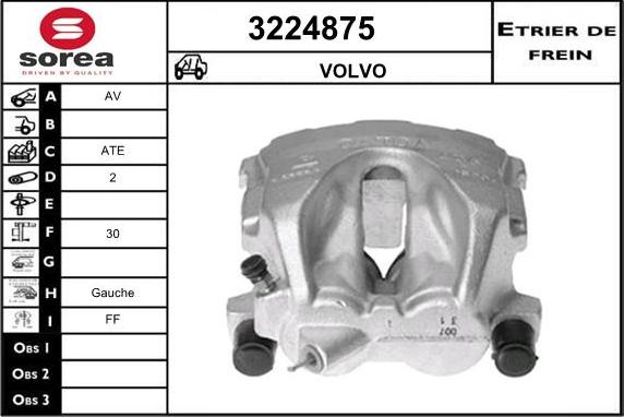 Sera 3224875 - Тормозной суппорт autospares.lv