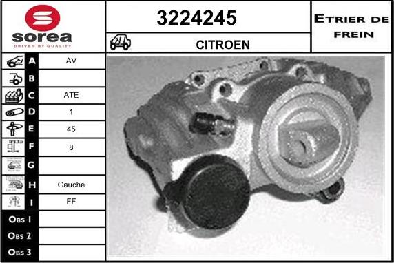 Sera 3224245 - Тормозной суппорт autospares.lv