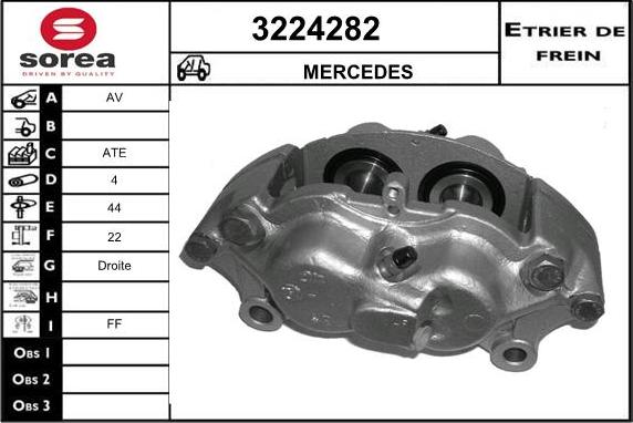 Sera 3224282 - Тормозной суппорт autospares.lv