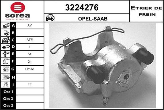 Sera 3224276 - Тормозной суппорт autospares.lv