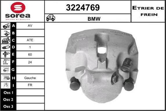 Sera 3224769 - Тормозной суппорт autospares.lv