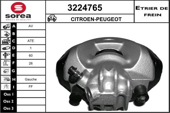 Sera 3224765 - Тормозной суппорт autospares.lv