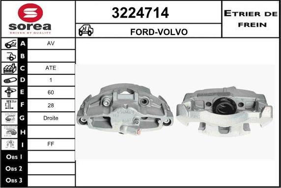 Sera 3224714 - Тормозной суппорт autospares.lv