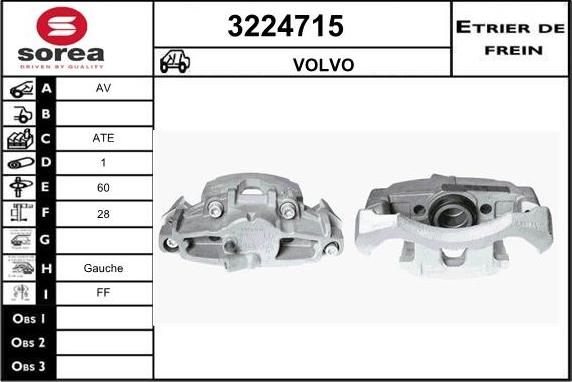 Sera 3224715 - Тормозной суппорт autospares.lv