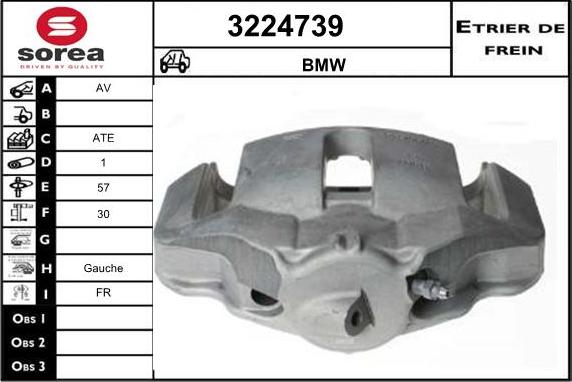 Sera 3224739 - Тормозной суппорт autospares.lv