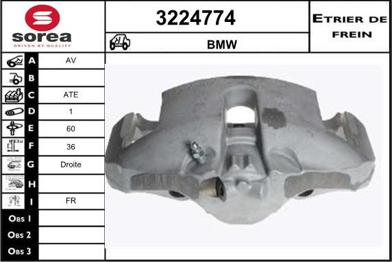 Sera 3224774 - Тормозной суппорт autospares.lv