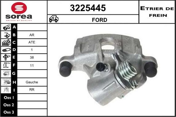 Sera 3225445 - Тормозной суппорт autospares.lv