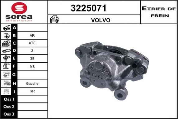 Sera 3225071 - Тормозной суппорт autospares.lv