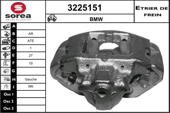 Sera 3225151 - Тормозной суппорт autospares.lv