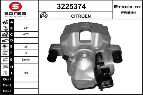 Sera 3225374 - Тормозной суппорт autospares.lv