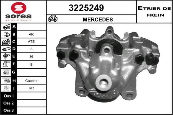 Sera 3225249 - Тормозной суппорт autospares.lv