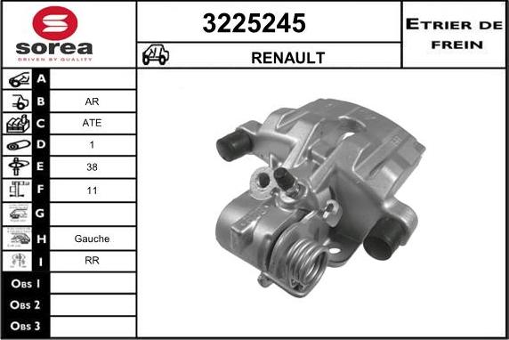 Sera 3225245 - Тормозной суппорт autospares.lv