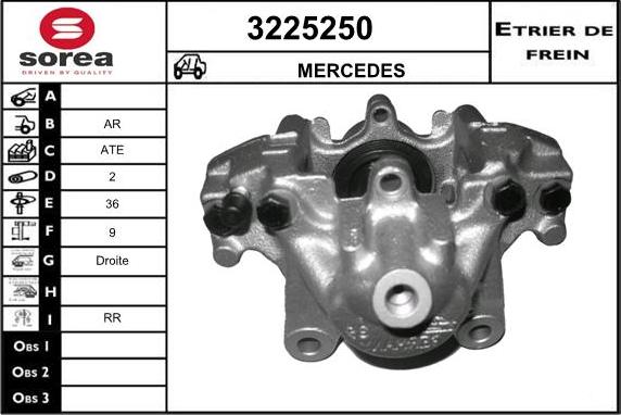 Sera 3225250 - Тормозной суппорт autospares.lv