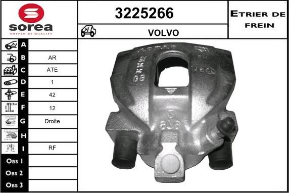 Sera 3225266 - Тормозной суппорт autospares.lv