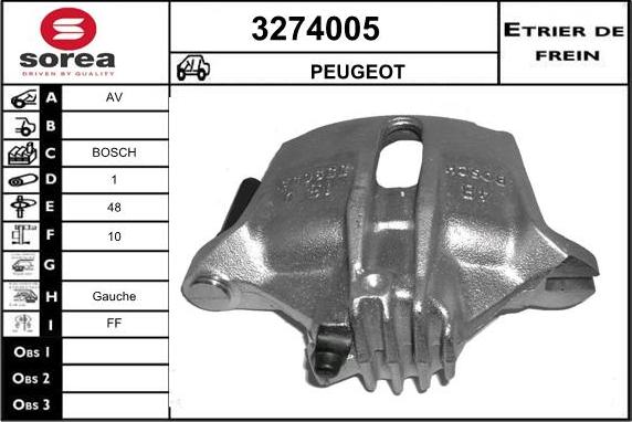 Sera 3274005 - Тормозной суппорт autospares.lv