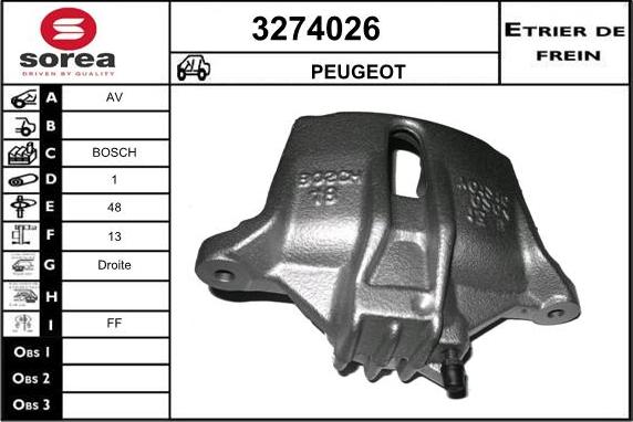 Sera 3274026 - Тормозной суппорт autospares.lv