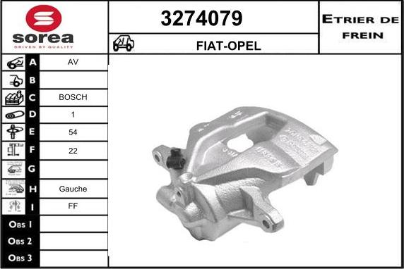 Sera 3274079 - Тормозной суппорт autospares.lv