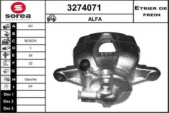 Sera 3274071 - Тормозной суппорт autospares.lv