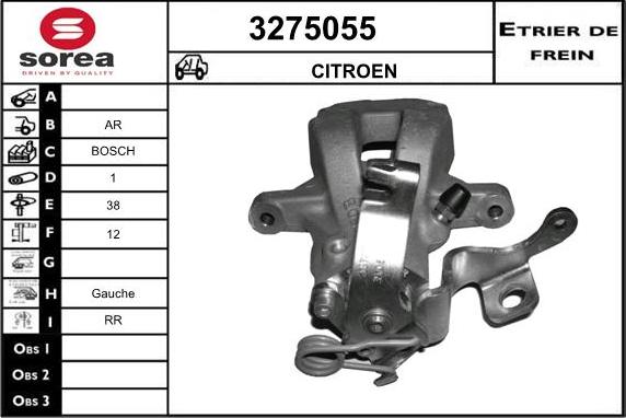 Sera 3275055 - Тормозной суппорт autospares.lv