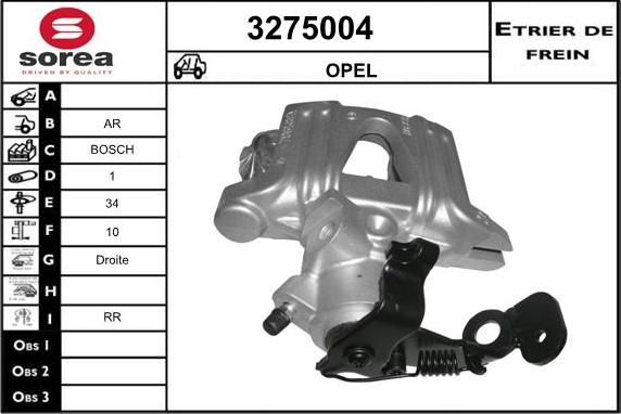 Sera 3275004 - Тормозной суппорт autospares.lv