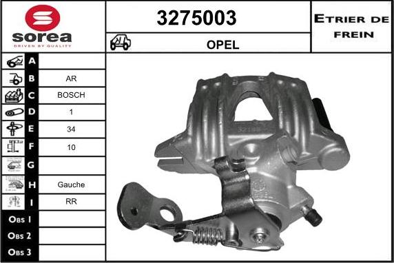 Sera 3275003 - Тормозной суппорт autospares.lv