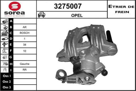 Sera 3275007 - Тормозной суппорт autospares.lv