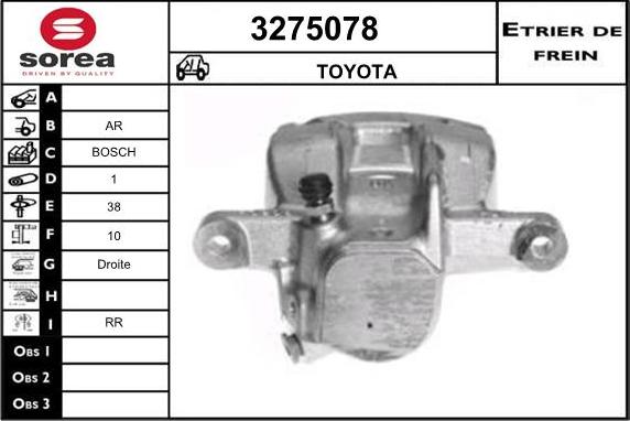 Sera 3275078 - Тормозной суппорт autospares.lv