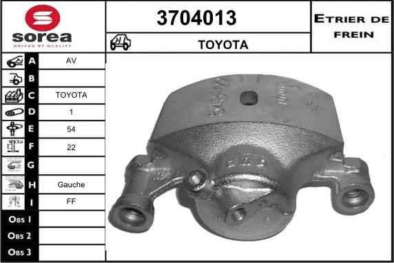 Sera 3704013 - Тормозной суппорт autospares.lv