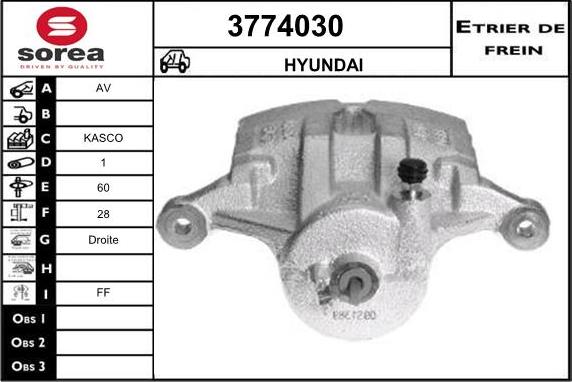 Sera 3774030 - Тормозной суппорт autospares.lv