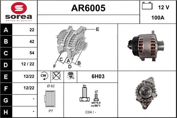 Sera AR6005 - Генератор autospares.lv