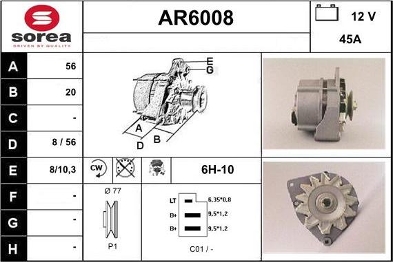 Sera AR6008 - Генератор autospares.lv