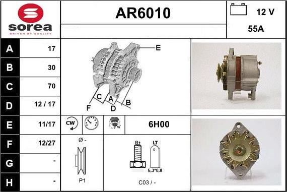 Sera AR6010 - Генератор autospares.lv