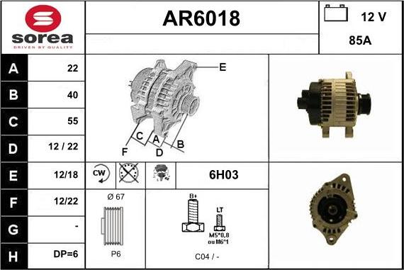 Sera AR6018 - Генератор autospares.lv