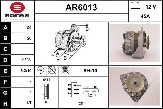 Sera AR6013 - Генератор autospares.lv