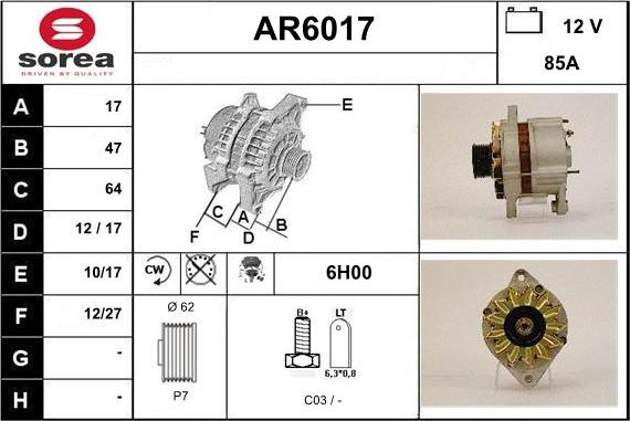 Sera AR6017 - Генератор autospares.lv