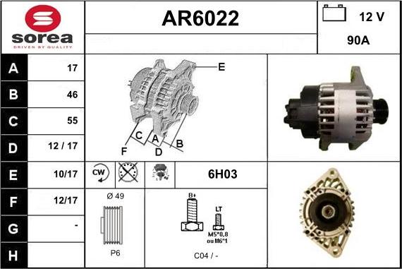 Sera AR6022 - Генератор autospares.lv