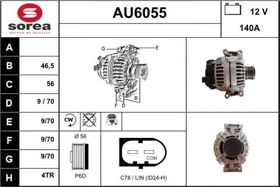 Sera AU6055 - Генератор autospares.lv