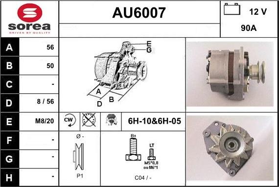 Sera AU6007 - Генератор autospares.lv