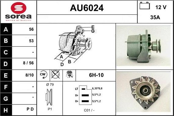 Sera AU6024 - Генератор autospares.lv